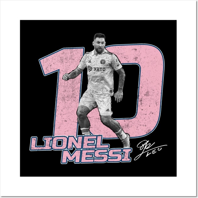 Lionel Messi Miami Soccer Wall Art by BossGriffin